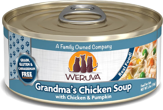 Weruva Classic Cat Food, Grandma?S Chicken Soup with Chicken Breast & Veggies, 5.5Oz Can (Pack of 24)