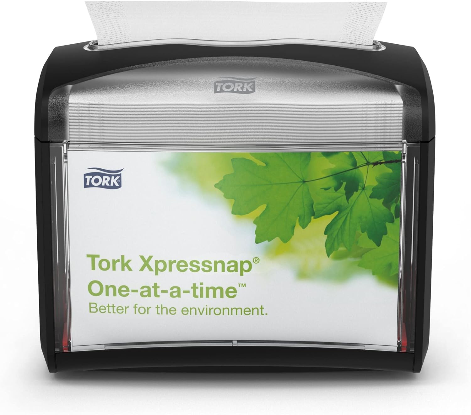 Tork Xpressnap® Tabletop Napkin Dispenser Black N4, Signature Range, 6.7" x 7.9" x 5.6", 6232100 - New - Pack of 4