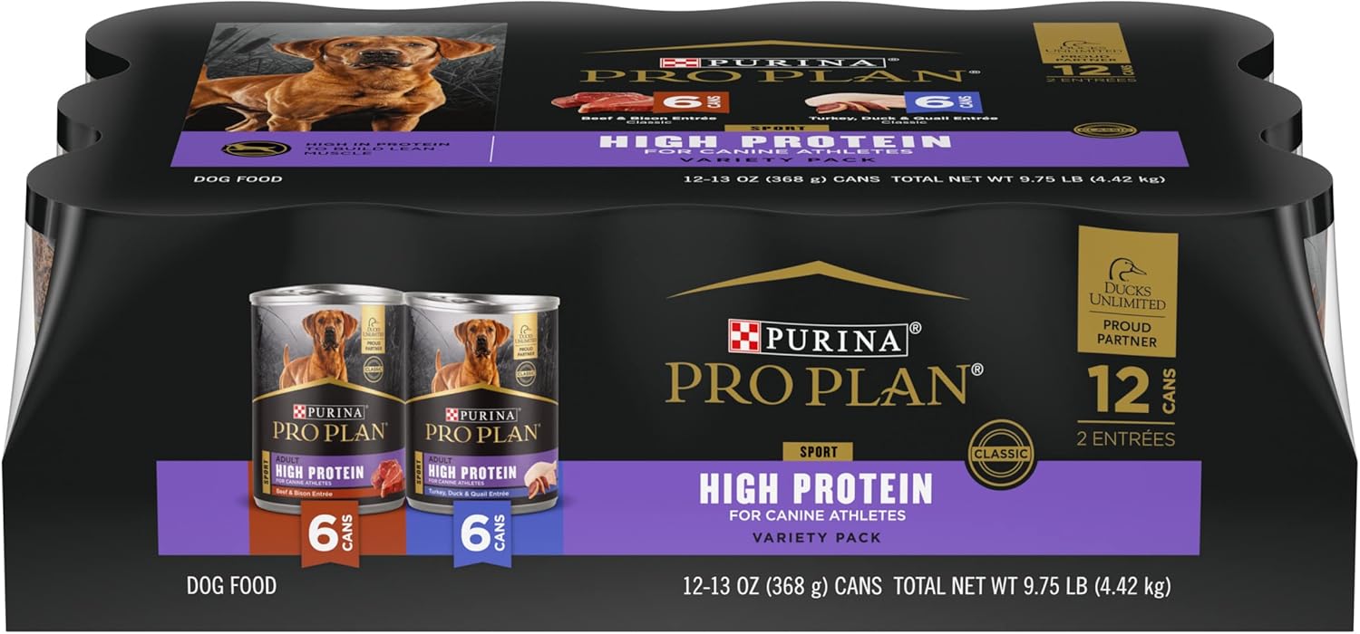 Purina Pro Plan Sport High Protein Wet Dog Food Variety Pack - (Pack of 12) 13 oz. Cans