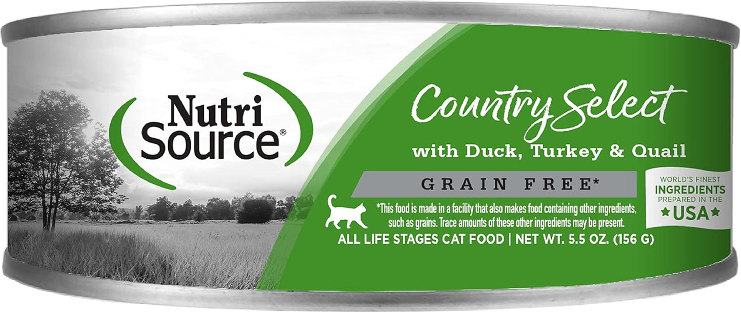 Nutri Source Grain Free County Select Canned Cat Food 12/5.5 oz Case