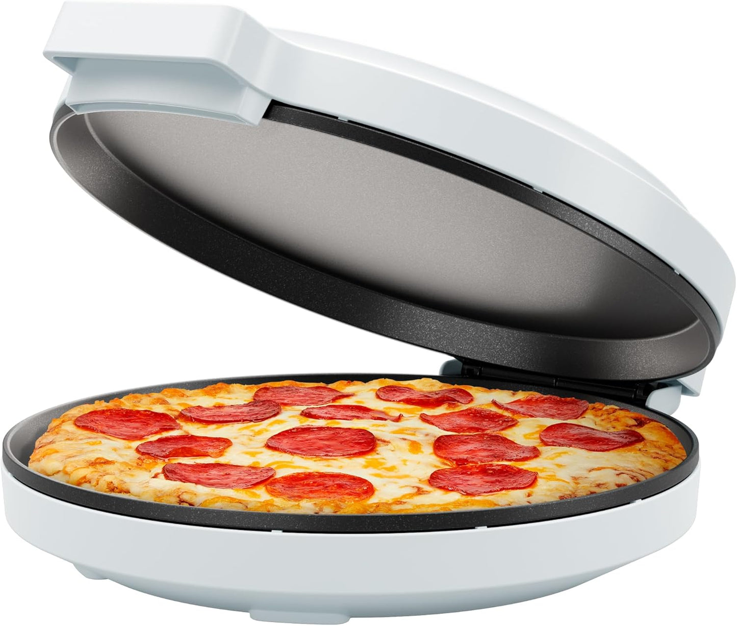 Chefman Everything Maker & Pizza Oven \u2013 1440W Countertop Electric Pizza Maker with 12\u201D Nonstick Cooking Plates, Make Pizza, Quesadillas, Omelettes and More, with Indicator Lights and Vertical Storage