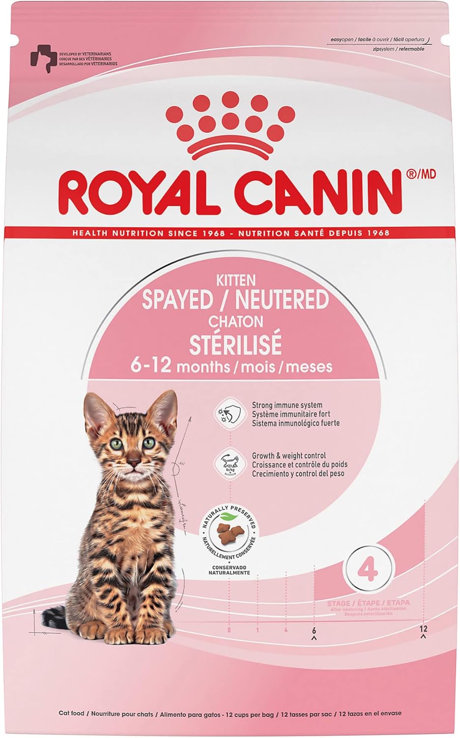 Royal Canin Feline Health Nutrition Kitten Spayed\/Neutered Dry Cat Food, 2.5 lb Bag