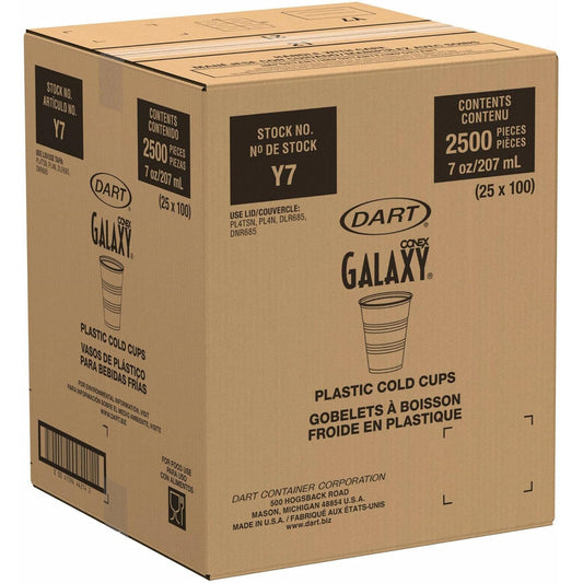 Dart Y7 Conex Galaxy 7 oz. Translucent Plastic Cold Cup - 2500\/Case