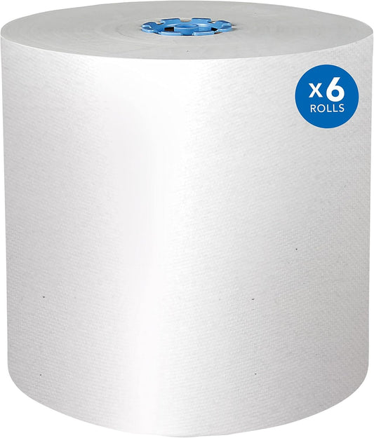 Scott® Pro™ Hard Roll Paper Towels, Bulk (43959), with Absorbency Pockets, for Scott® Blue Core Dispensers, White (900'\/Roll, 6 Rolls\/Case, 5,400'\/Case)