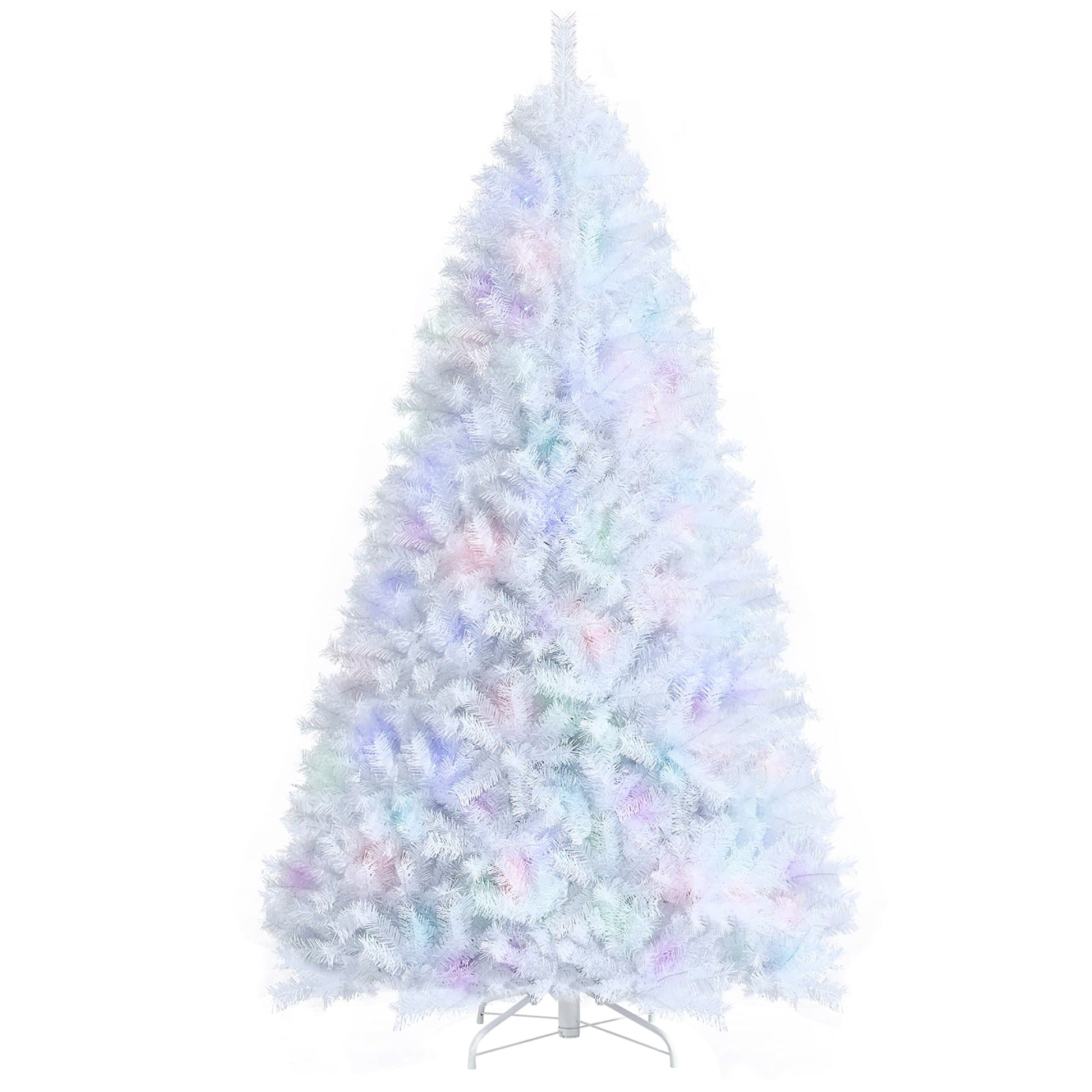 8ft Iridescent Tinsel Artificial?Christmas Tree with 1636 Branch Tips