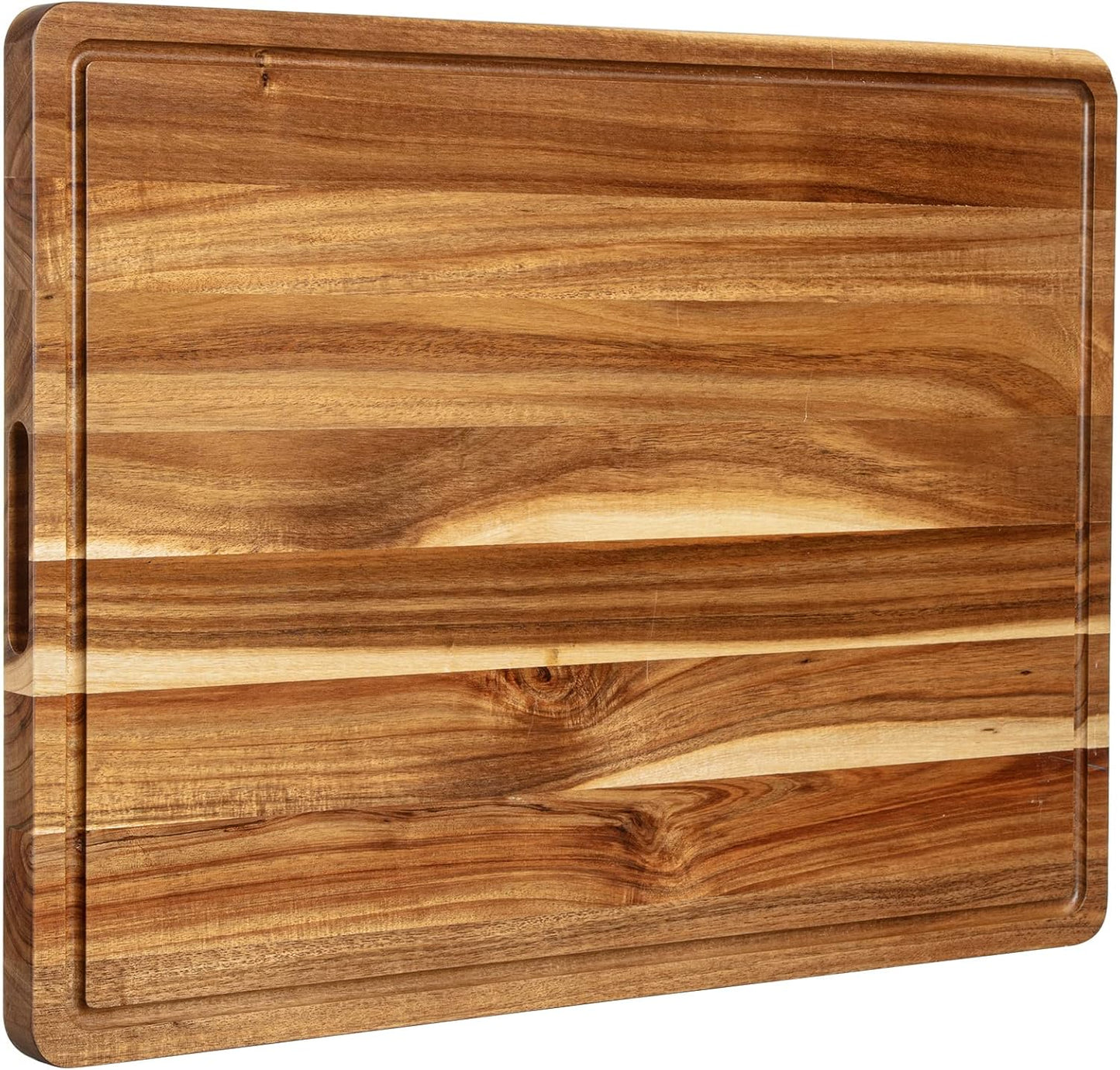 Cutting Boards 1.5" Thicker, 20x15 Inch Extra Large Acacia Wooden Cutting Board for Kitchen, Edge Grain Wood Chopping Board with Juice Groove and Handles, Pre-Oiled Carving Tray for Meat & Cheese