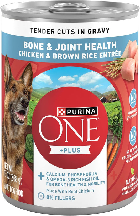 Purina ONE Tender Cuts Bone & Joint Puppy ​​Chicken & Brown Rice Wet Dog Food - 13 oz. Can