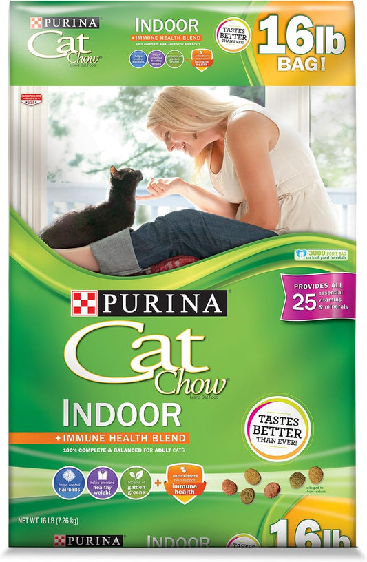 Purina Cat Chow Hairball, Healthy Weight, Indoor Dry Cat Food, Indoor - 16 lb. Bag