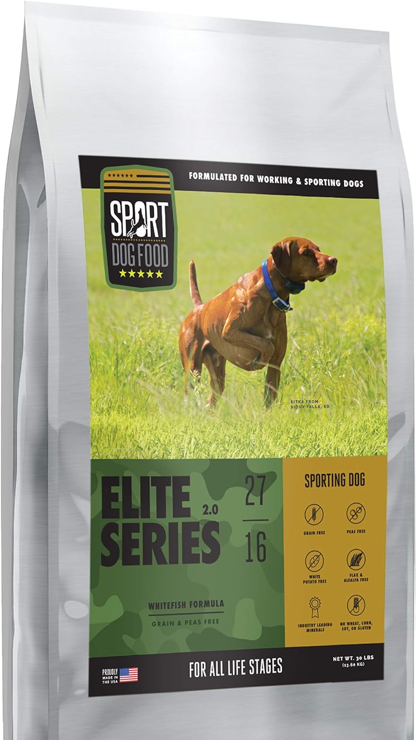 Elite Series Sporting Dog Whitefish Formula, Grains and Peas Free Dry Dog Food, 30 lb. bag