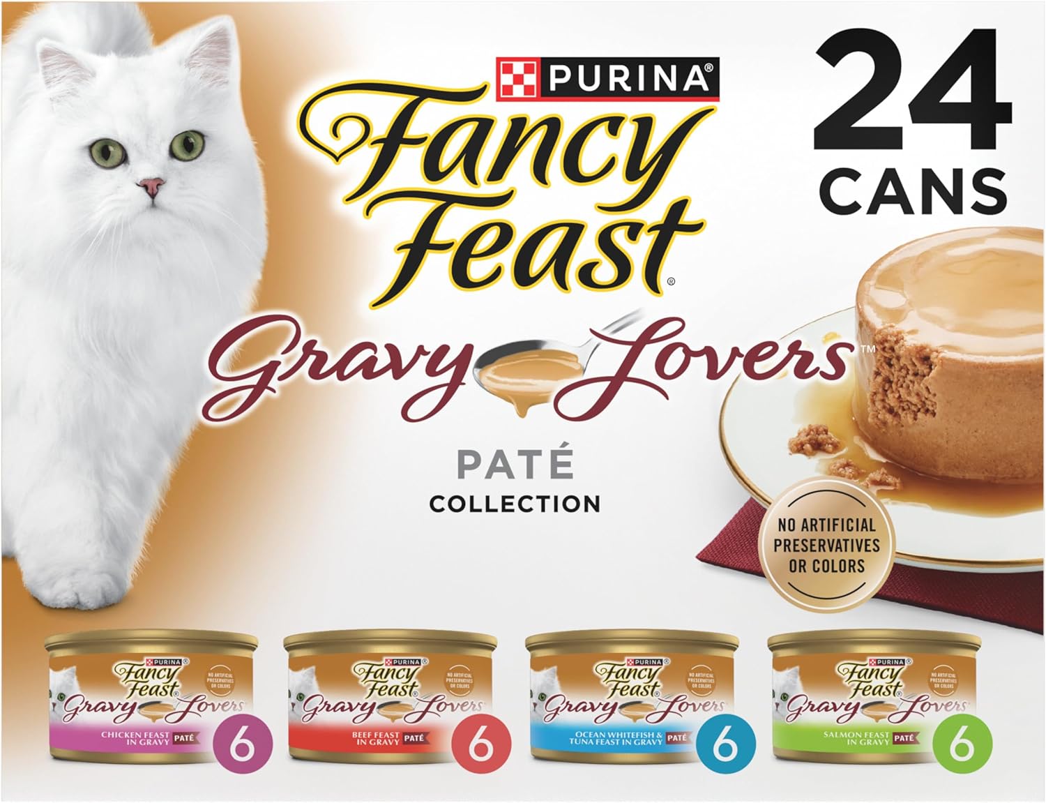 Purina Fancy Feast Gravy Lovers Variety Pack Feast Pate in Wet Cat Food Gravy - (Pack of 1) 4.5 lb. Boxes