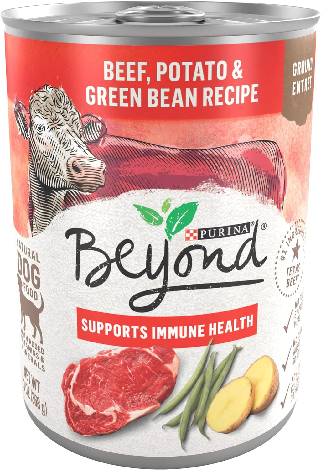 Purina Beyond Beef, Potato, and Green Bean Grain Free Wet Dog Food Natural Pate with Added Vitamins and Minerals - (Pack of 12) 13 oz. Cans