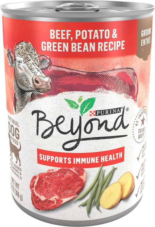 Purina Beyond Beef, Potato, and Green Bean Grain Free Wet Dog Food Natural Pate with Added Vitamins and Minerals - (Pack of 12) 13 oz. Cans