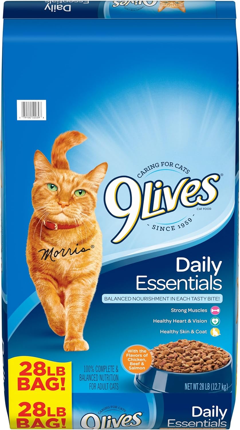 Nutrish 9Lives Daily Essentials Dry Cat Food, 28 Pound Bag