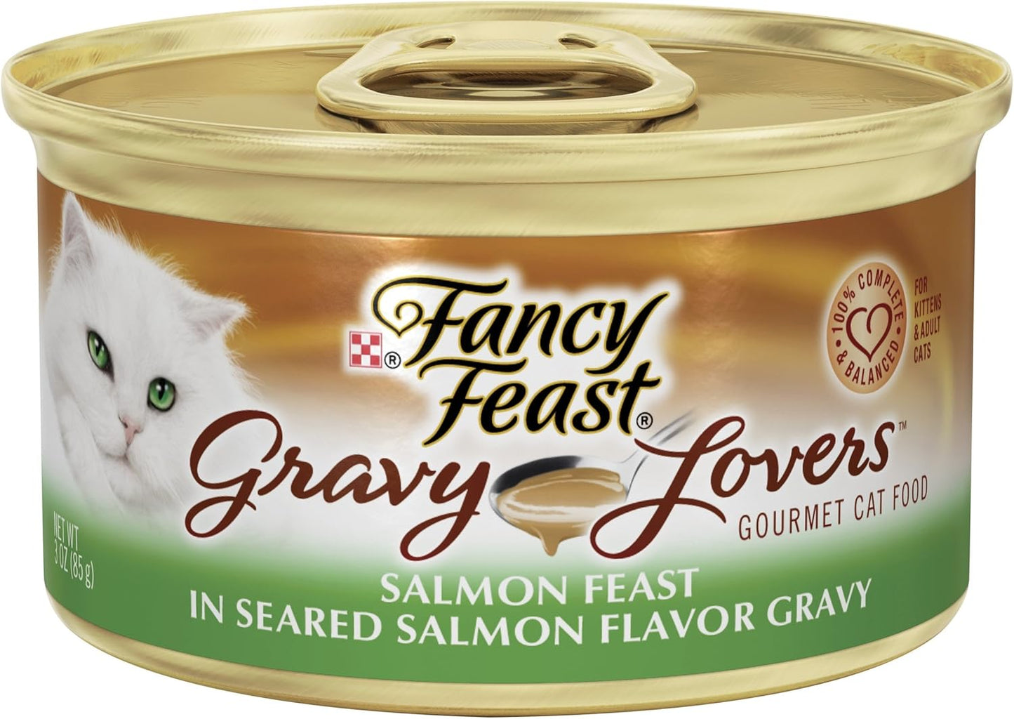 Fancy Feast Gravy Lovers Salmon Feast in Seared Salmon Flavor Gravy Cat Food, 3 oz, 12 Cans