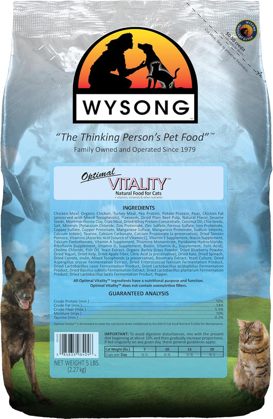 Wysong Optimal Vitality Adult Feline Formula Dry Cat Food, 5 lb