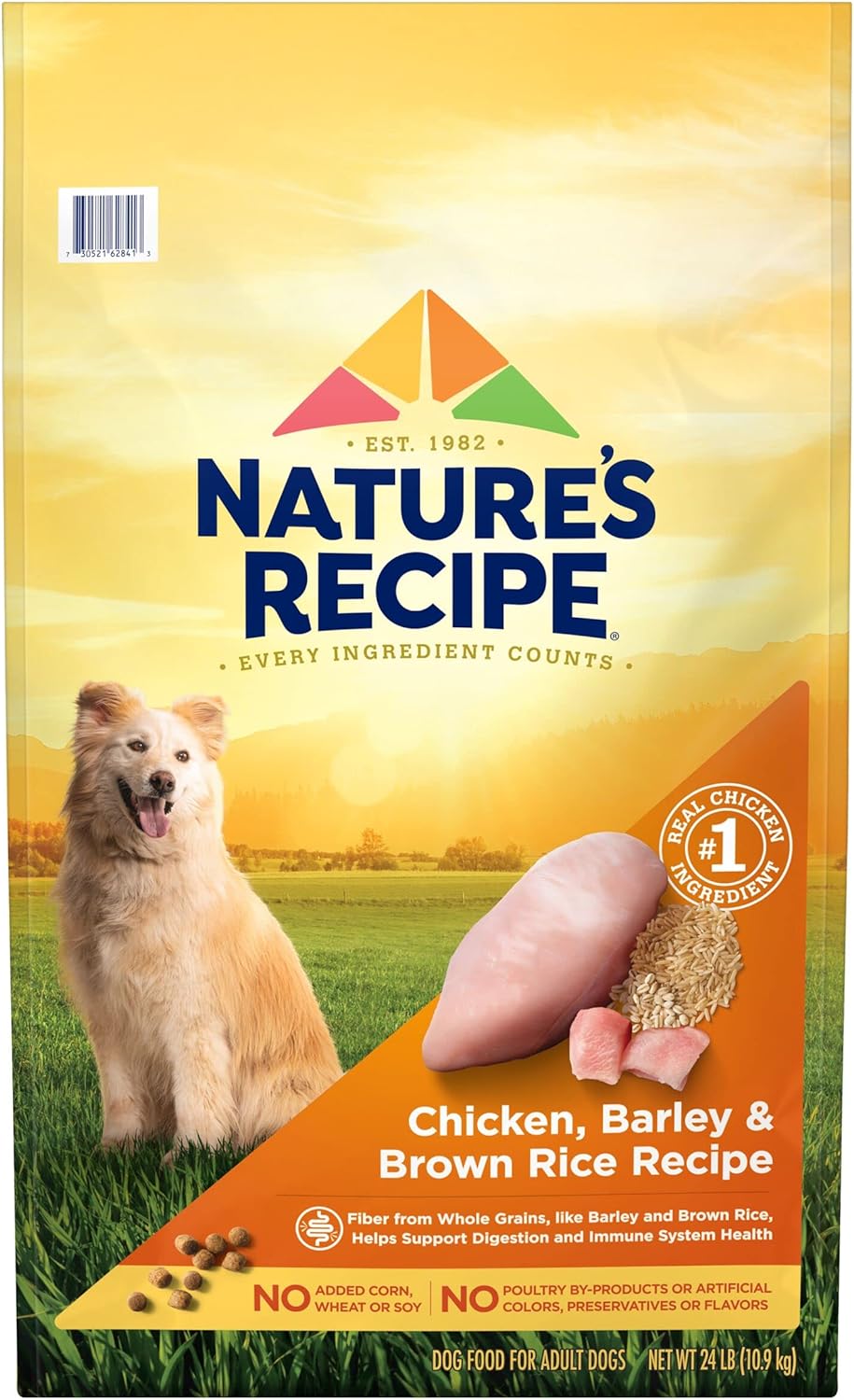 Nature\u2032s Recipe Chicken, Barley & Brown Rice Recipe Dry Dog Food, 24 lb. Bag