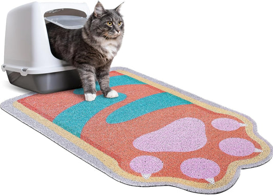 Unicorn Catcher Cat Litter Mat Quality Litter Box Mat Large Non-Slip Cat Litter Mat Litter Trapping Mat Soft Kitty Litter Mat Cute Cat Food Mat Cat Products Easy to Clean