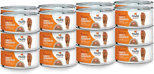 Nulo Freestyle Cat & Kitten Wet Pate Canned Cat Food, Premium All Natural Grain-Free, with 5 High Animal-Based Proteins &Vitamins to Support a Healthy Immune System and Lifestyle 5.5 Oz (Pack of 24)