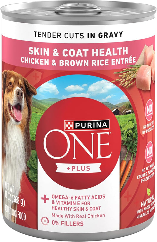 Purina ONE Tender Cuts Skin & Coat Puppy ​​Chicken & Brown Rice Wet Dog Food - 13 oz. Can