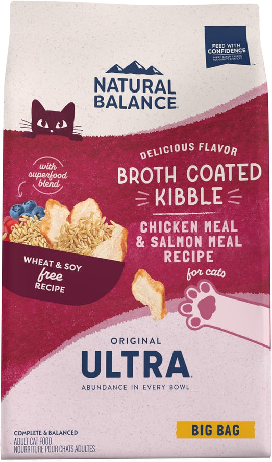 Natural Balance Original Ultra Chicken Meal & Salmon Meal Cat Food Whole Body Health Dry Food for Kittens to Adult Cats 15-lb. Bag