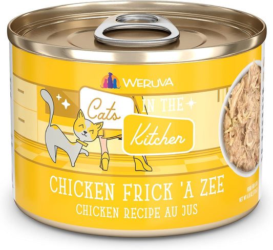 Weruva Cats in The Kitchen, Chicken Frick 'A Zee with Chicken Au Jus Cat Food, 6oz Can (Pack of 24)