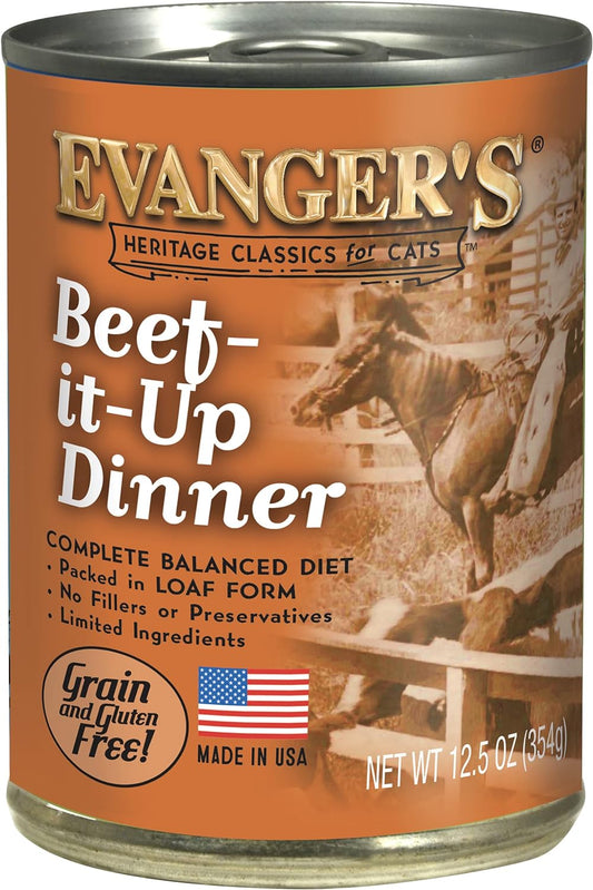 Evanger's Heritage Classics Beef It Up Dinner for Cats - 12, 12.5 oz cans