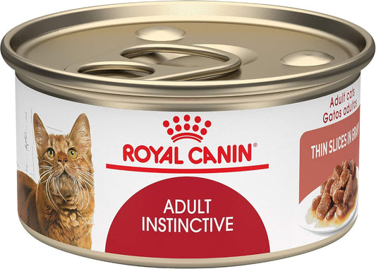 Royal Canin Adult Feline Health Nutrition Instinctive Thin Slices in Gravy Canned Wet Cat Food, 3 oz can (24-count)