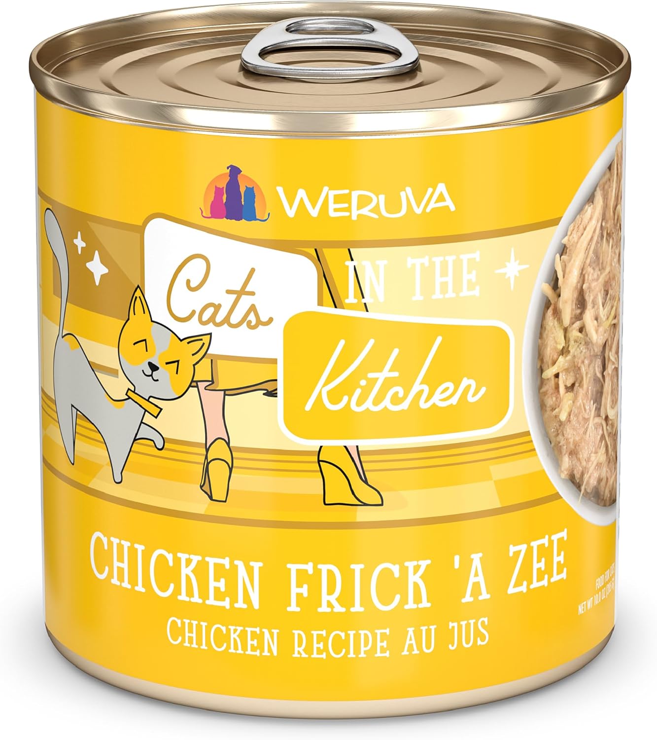 Weruva Cats in The Kitchen, Chicken Frick 'A Zee Wet Cat Food, 10oz Can (Pack of 12)