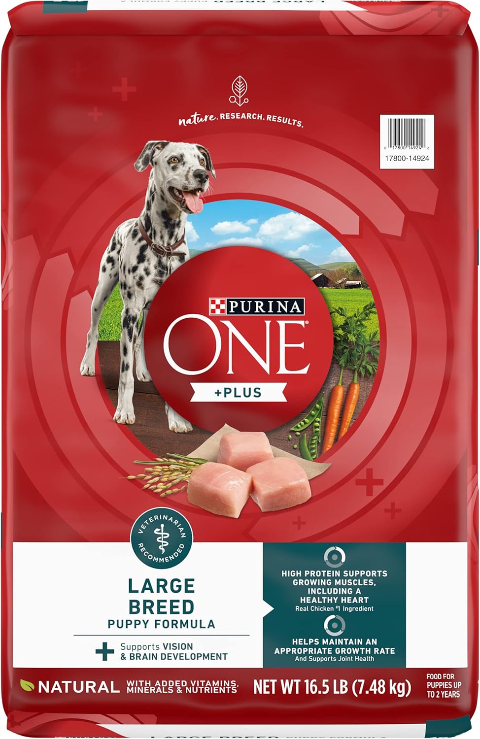 Purina ONE Plus Large Breed Puppy Food Dry Formula - 16.5 lb. Bag