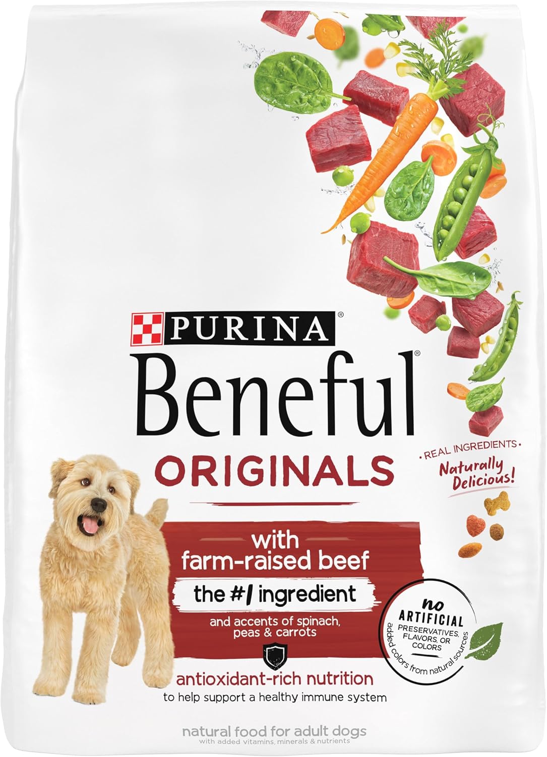 Purina Beneful Originals With Farm-Raised Beef, With Real Meat Dog Food - (Pack of 4) 3.5 lb. Bags