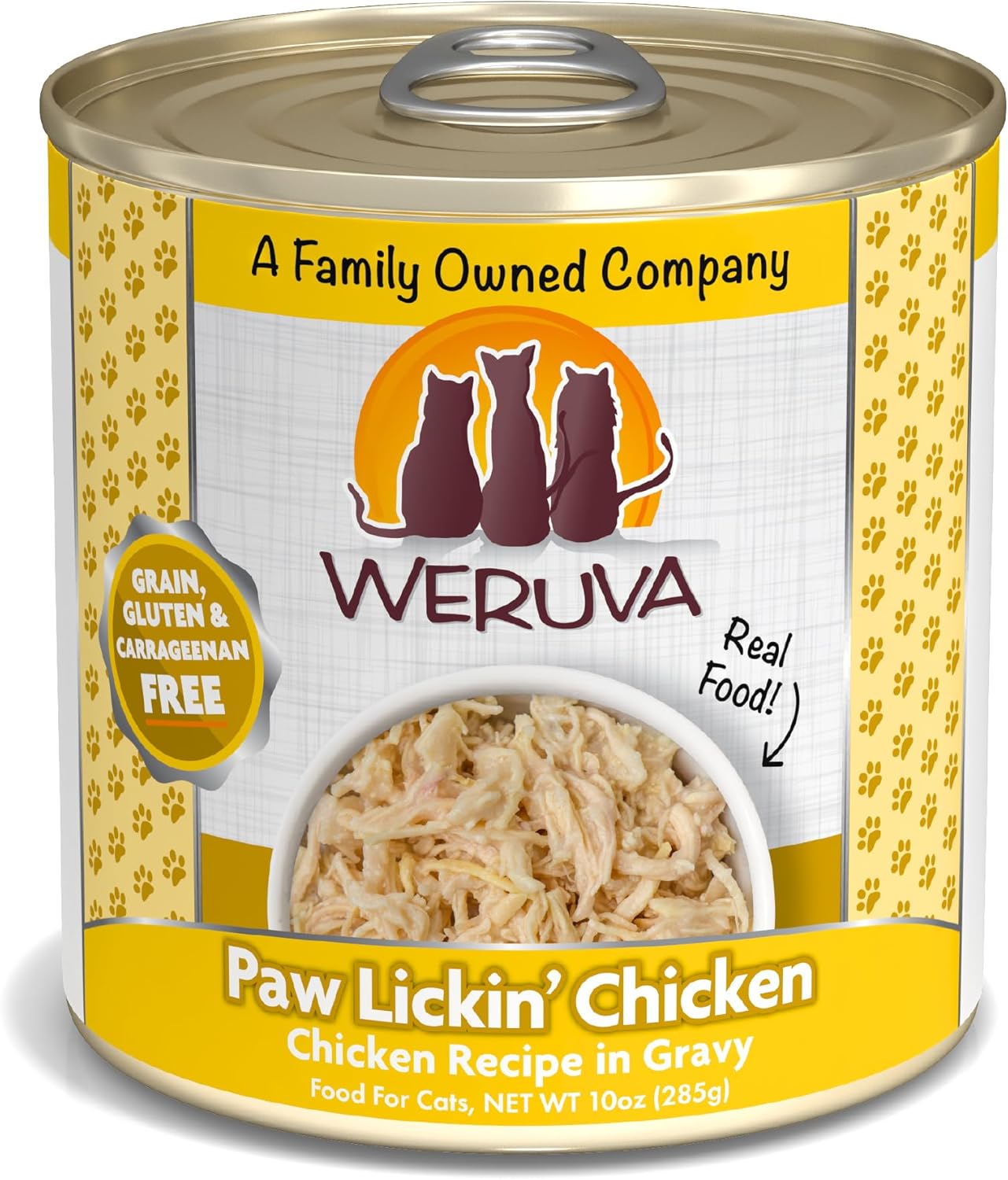 Weruva Classic Cat Food, Paw Lickin’ Chicken with Chicken Breast in Gravy, 10oz Can (Pack of 12)