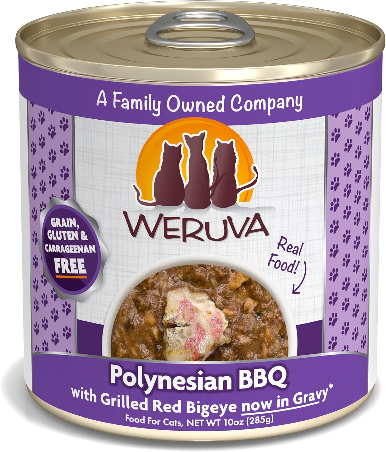 Weruva Classic Cat Food, Polynesian BBQ with Grilled Red Bigeye in Gravy, 10oz Can (Pack of 12)