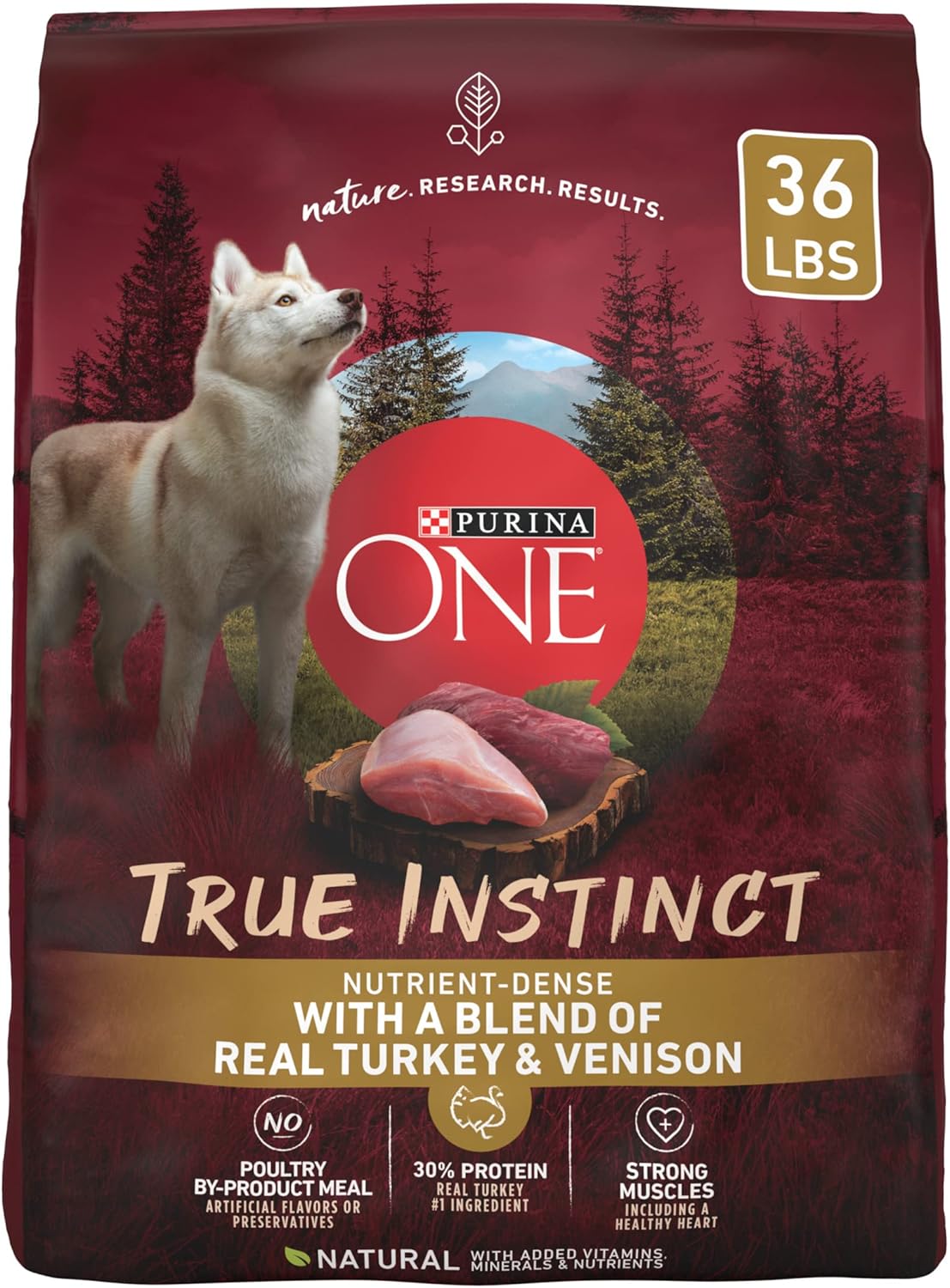 Purina ONE True Instinct With A Blend Of Real Turkey and Venison Dry Dog Food - 36 lb. Bag