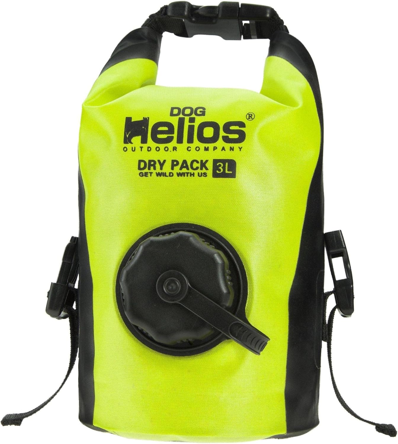 DOG HELIOS Grazer' Waterproof Outdoor Travel Dry Food Dispenser Bag, 3L, Yellow