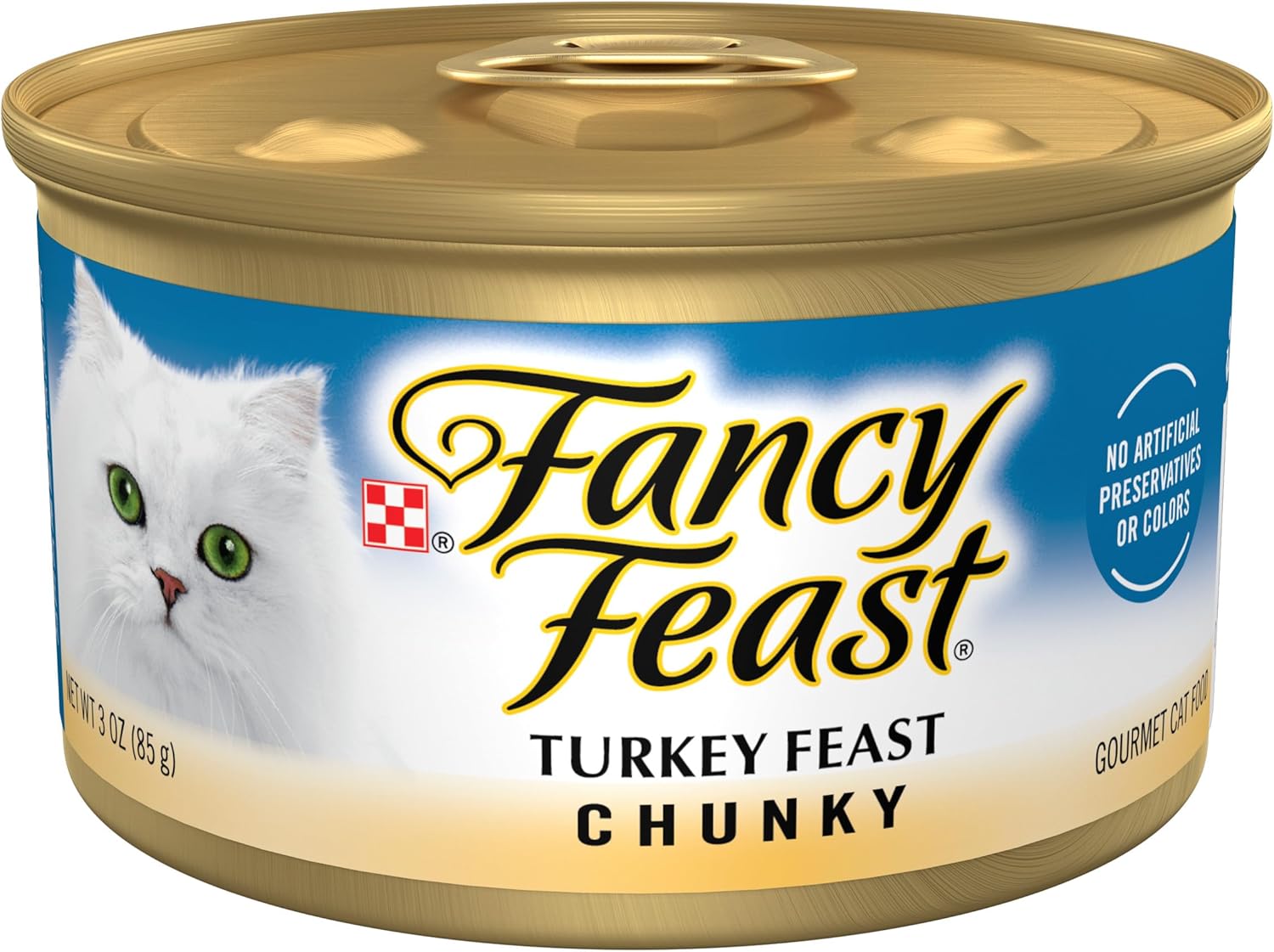 Purina Fancy Feast Chunky Turkey Feast Wet Cat Food - (Pack of 24) 3 oz. Cans