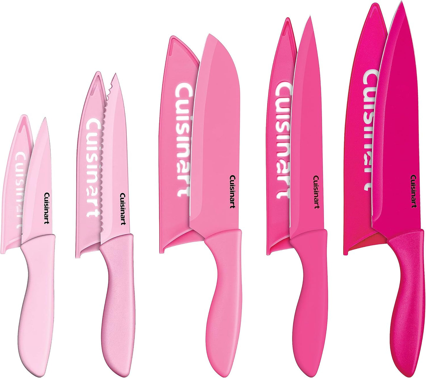 Cuisinart 10pc Ceramic Coated Color Knife Set - Pink for BCRF, C55-10PCPK