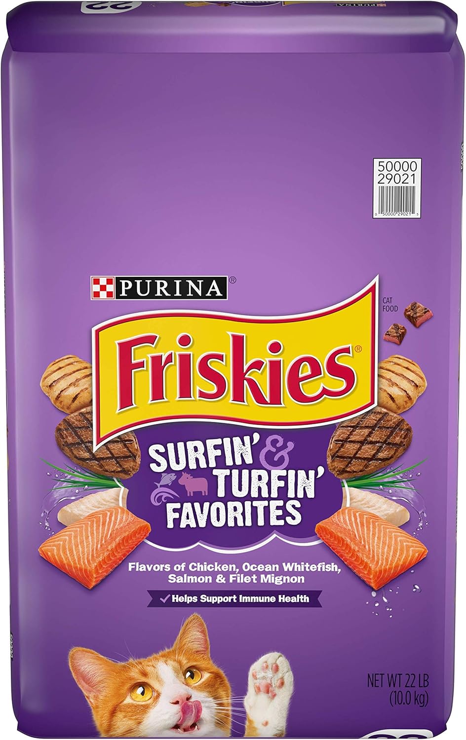 Purina Friskies Dry Cat Food, Surfin' & Turfin' Favorites - 22 lb. Bag