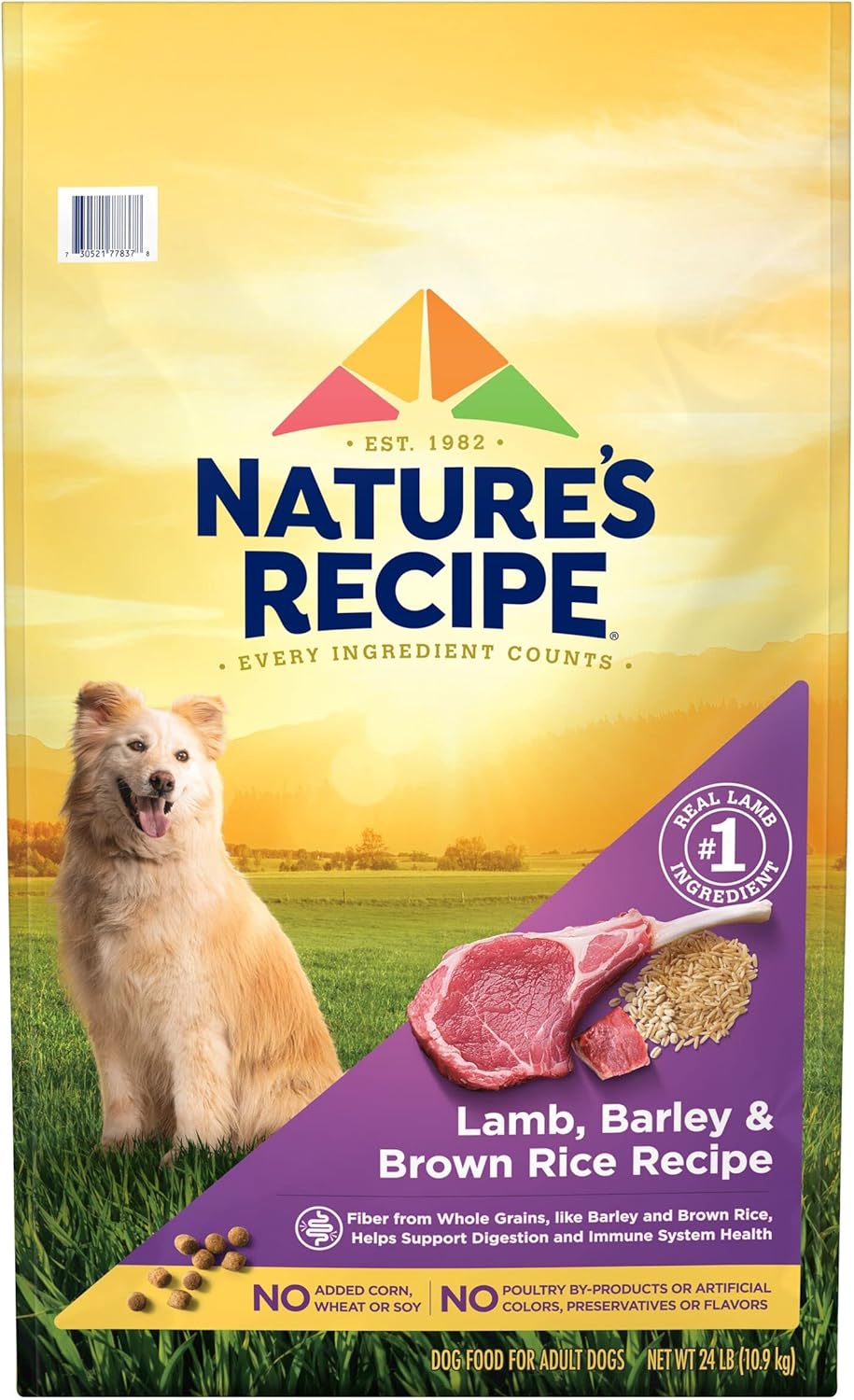 Nature\u2032s Recipe Lamb, Barley & Brown Rice Recipe Dry Dog Food, 24 lb. Bag