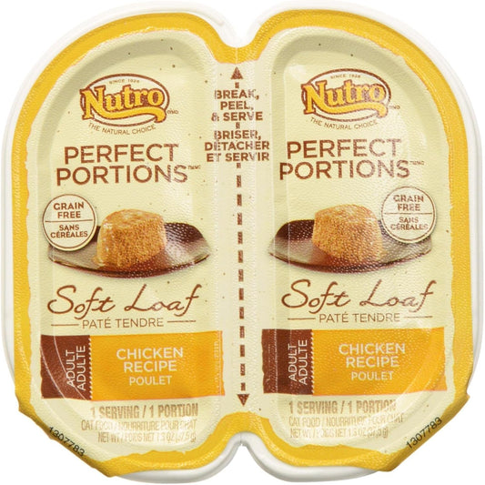 Nutro Perfect Portions Adult Cat Food Soft Loaf - Chicken - 2.6 Oz - 24 Ct