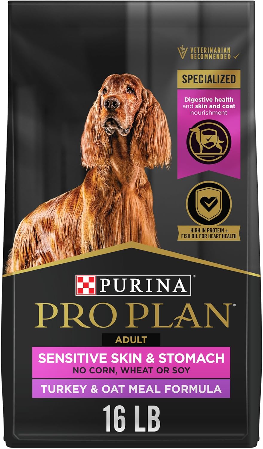 Purina Pro Plan Sensitive Skin and Stomach Dry Dog Food Turkey and Oat Meal - 16 lb. Bag