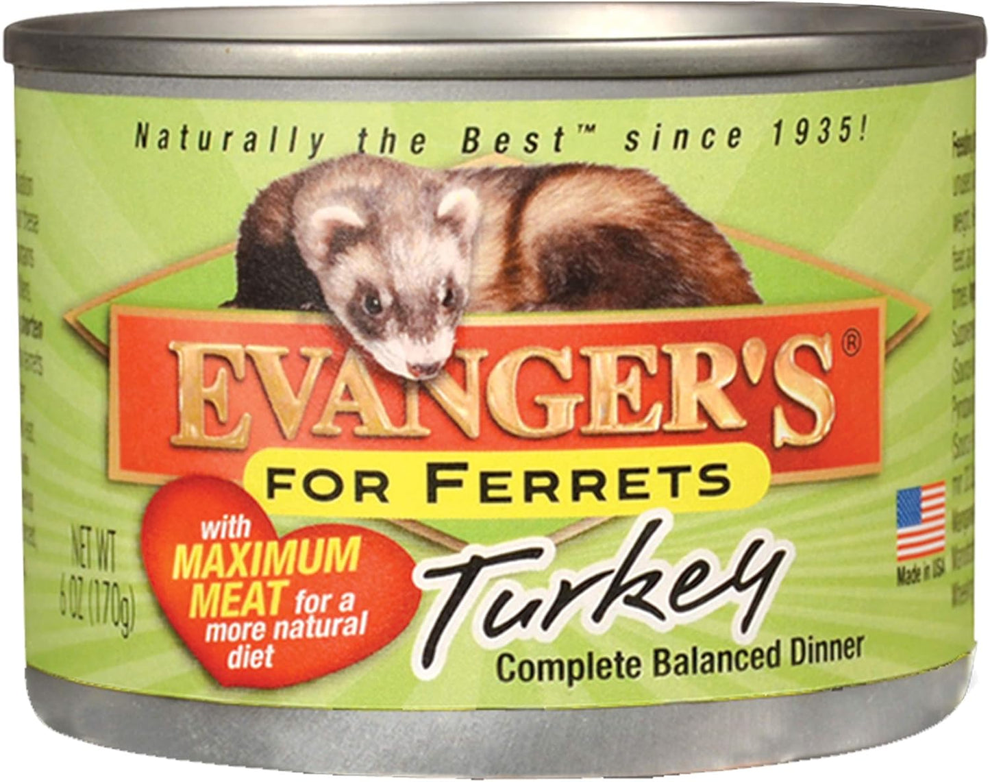 Evanger's Turkey for Ferrets 6 Oz, Pack of 12