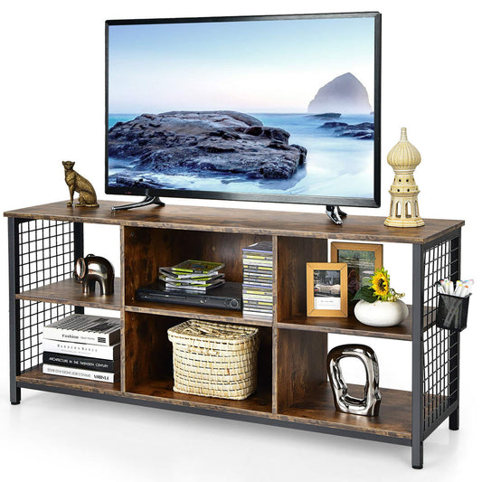 3-Tier TV Stand for TV's up to 65'' Entertainment Media Center w/Storage Basket