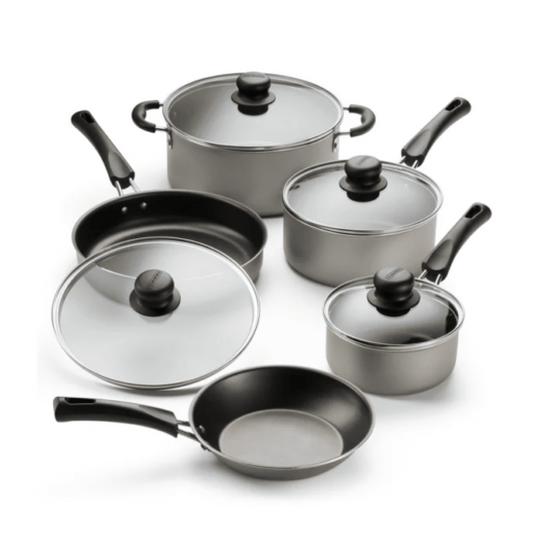 9 Piece Cookware Set Nonstick Pots Pans Home Kitchen Cooking Non Stick,Champagne