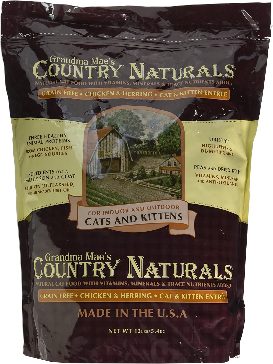 Grandma Mae'S 79700153 12 Lb Country Naturals Grain Free Cat, One Size