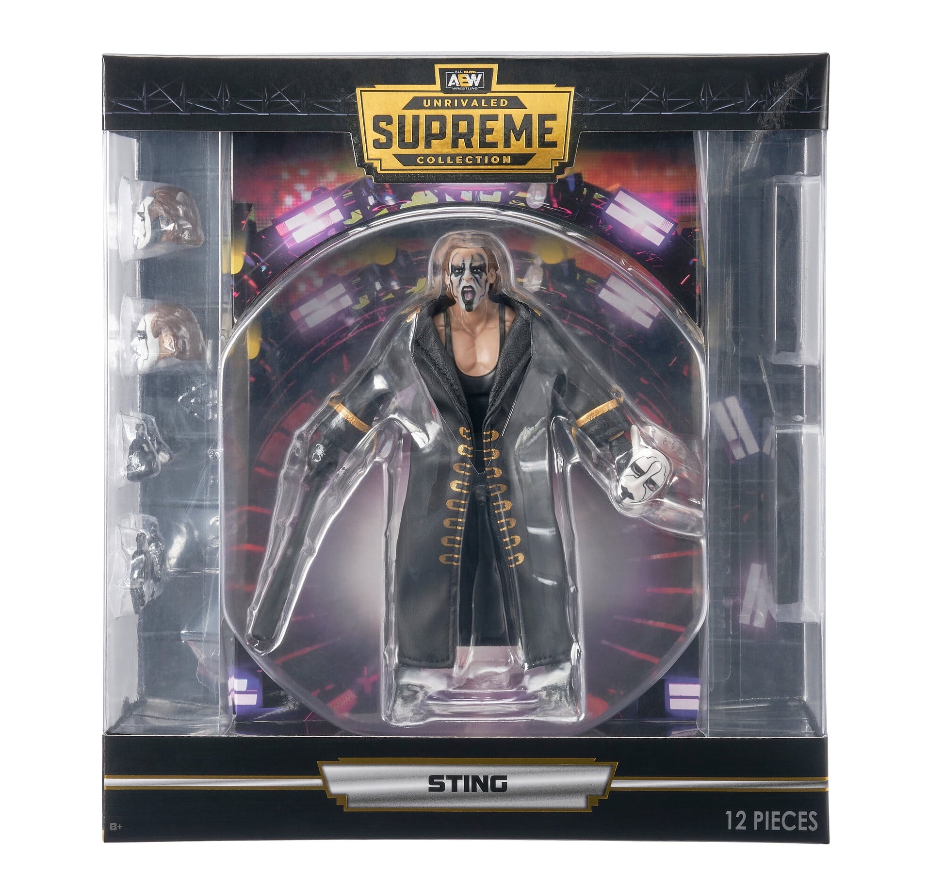 AEW Unrivaled Supreme Sting - 6 inch Figure with Alternate Heads and Hands plus Accessories (Walmart Exclusive)