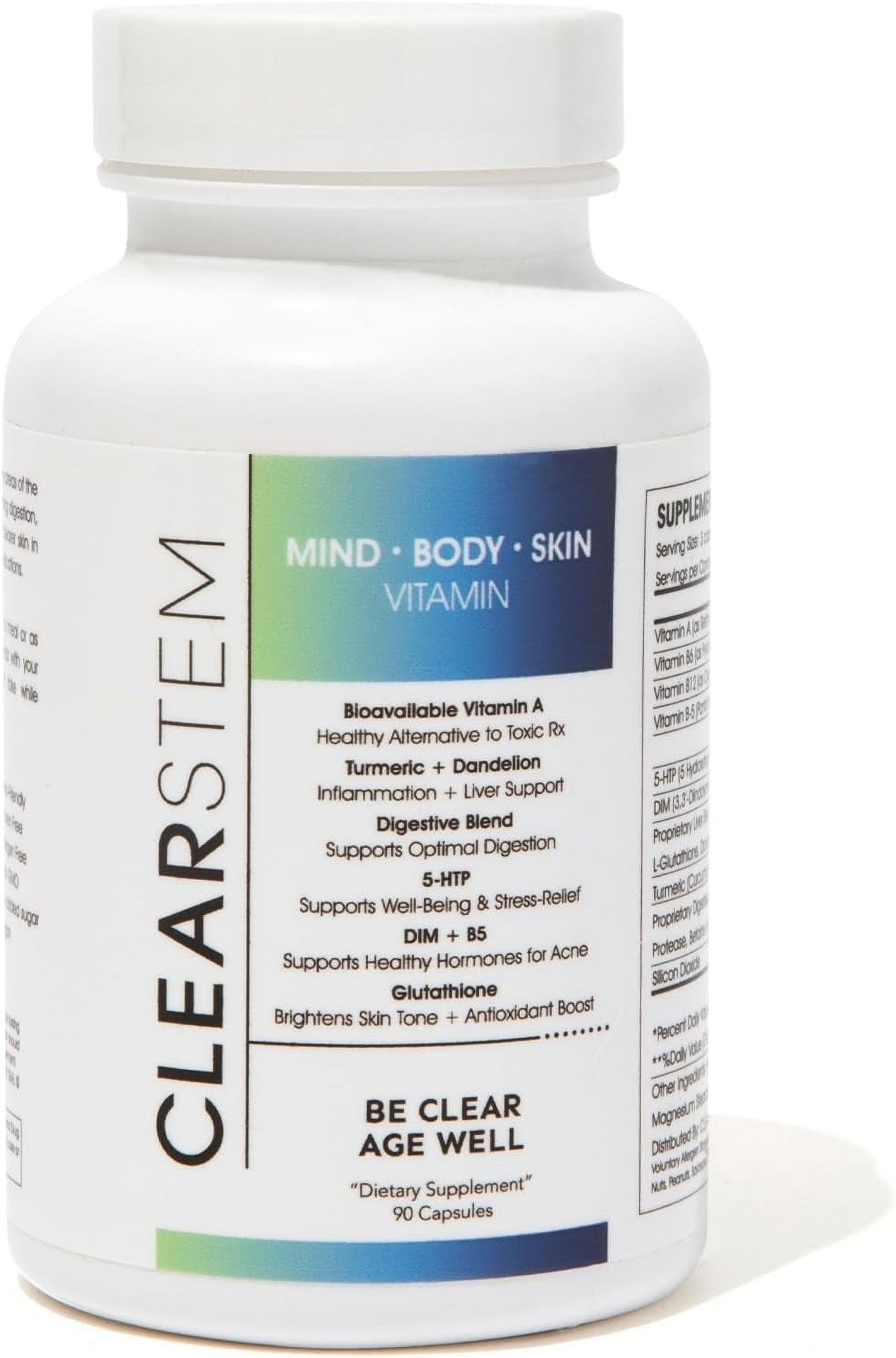 Aelona ClearStem MIND BODY SKIN Hormonal Acne Vitamin 90 Capsules