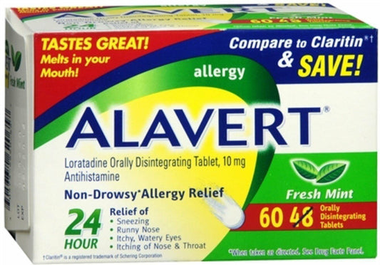 Alavert Allergy Relief Non-Drowsy Loratadine Disintegrating 60 ct,2-Pack