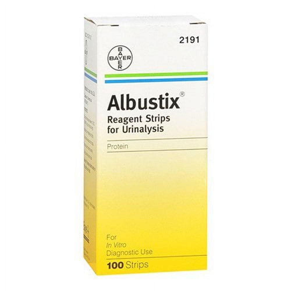 Albustix Reagent Strips For Urinalysis, Tests For Protein - 100 Ea, 2 Pack