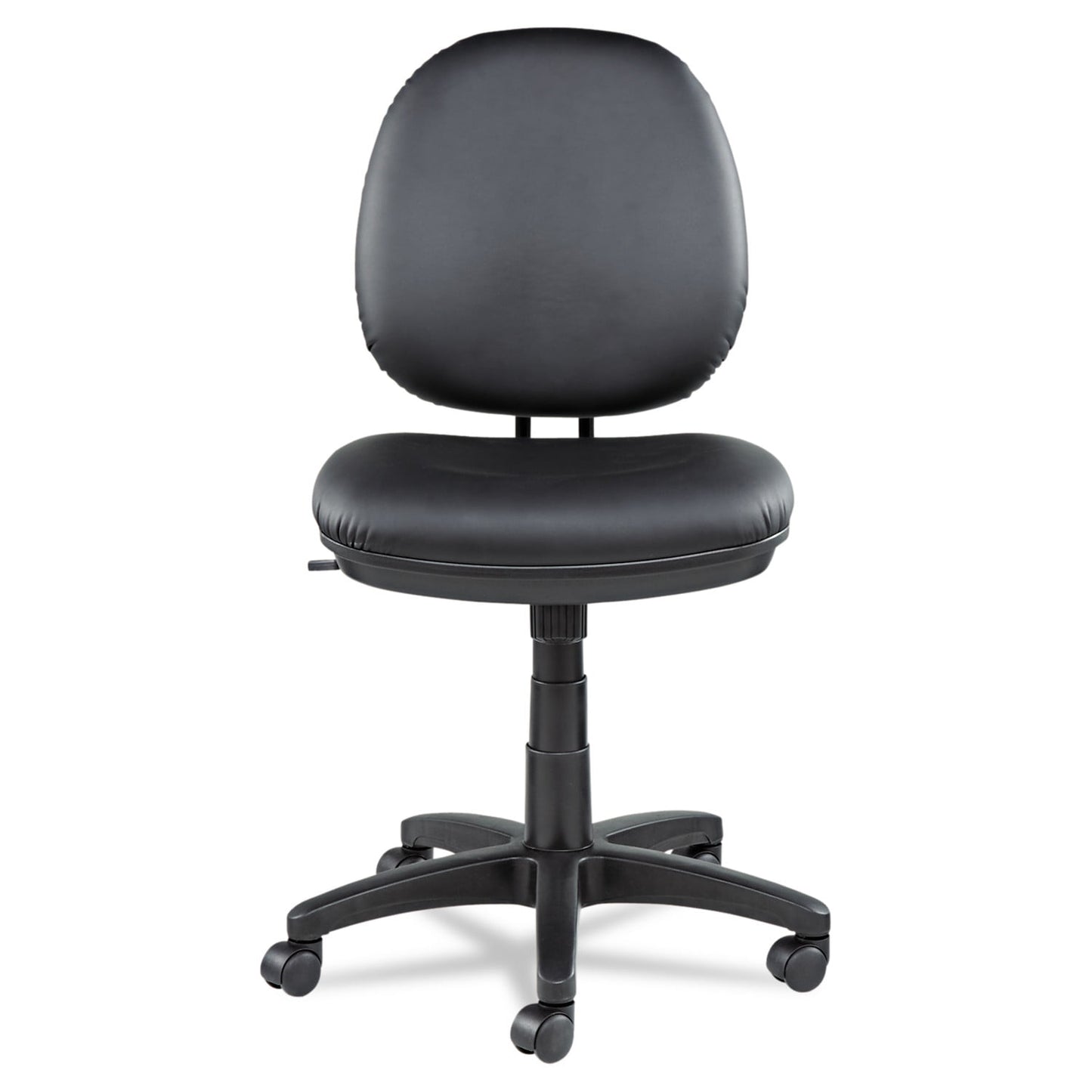 Alera Interval Series Swivel/Tilt Task Chair, Bonded Leather Seat/Back, Up to 275 lb, 18.11" to 23.22" Seat Height, Black