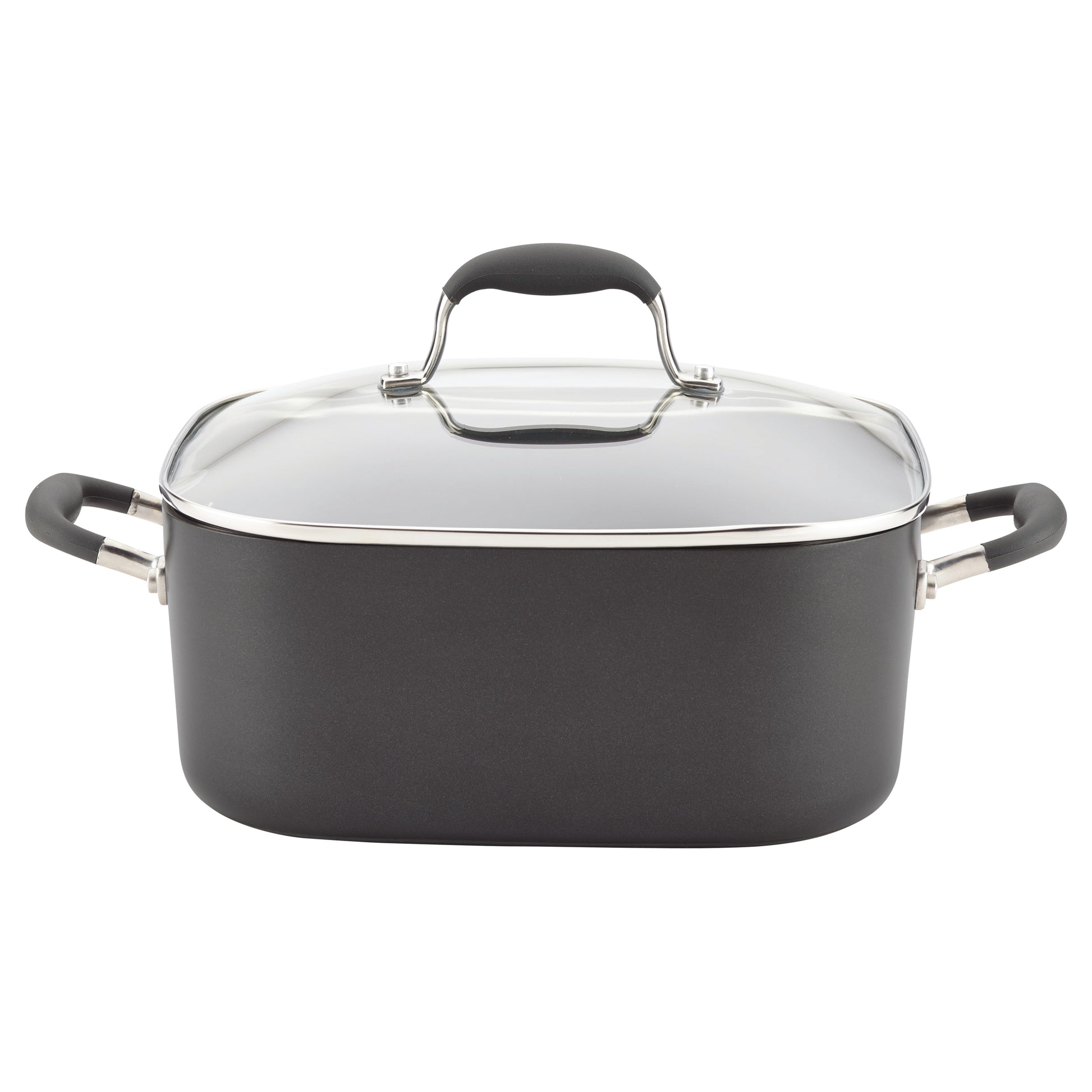 Anolon Advanced Hard-Anodized Non-stick Square Dutch Oven with Lid, 7-Quart Graphite